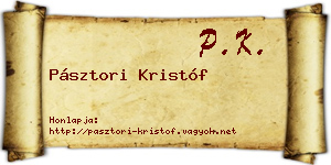 Pásztori Kristóf névjegykártya