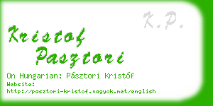 kristof pasztori business card